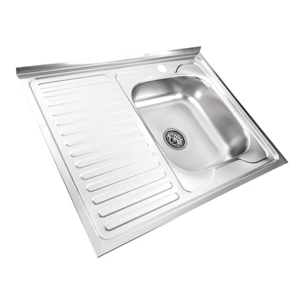 Кухонна мийка з нержавіючої сталі Platinum Сатин 8060 R, 0,7/160 мм- Фото 1