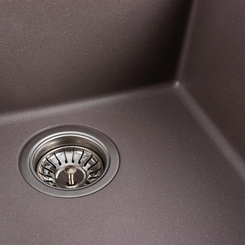 Мийка кухонна Platinum 4040 RUBA граніт, дюна- Фото 4