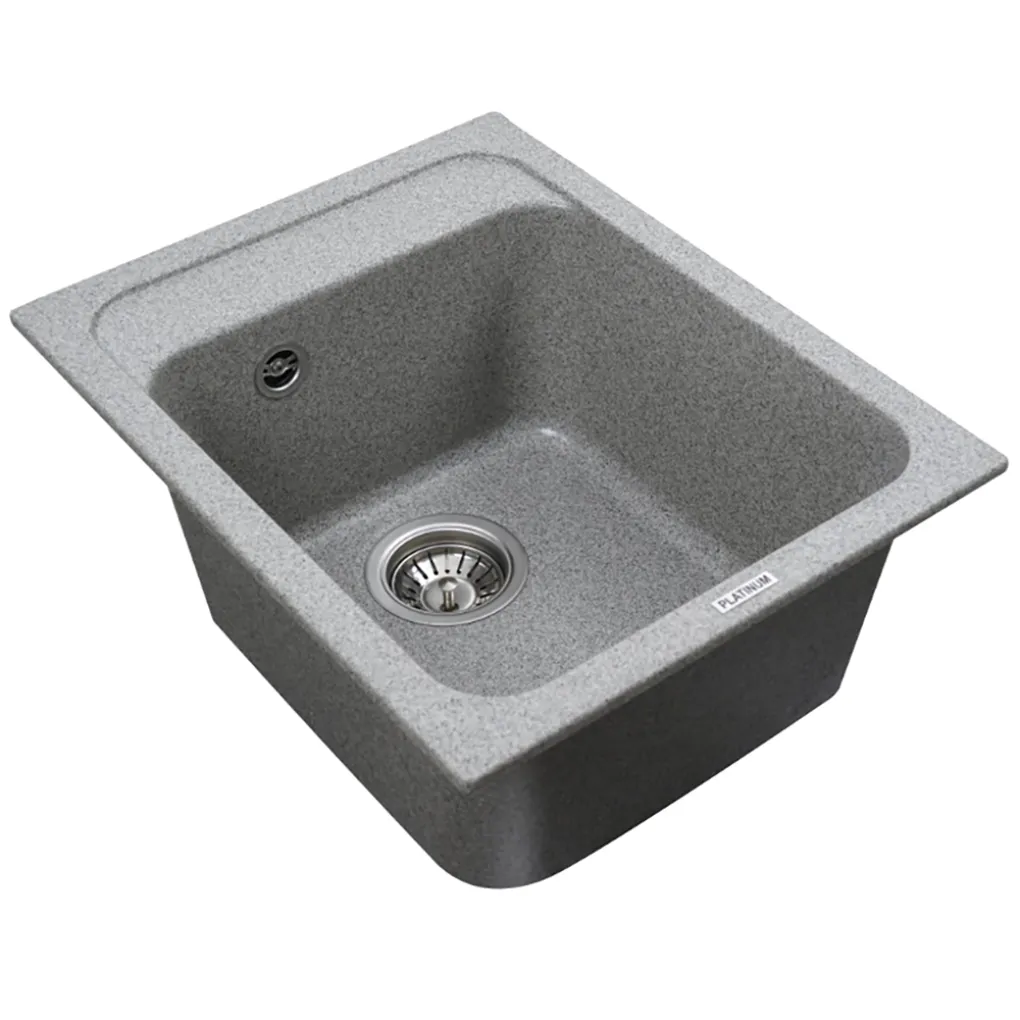 Мийка кухонна Platinum 4050 KORRADO граніт, сірий- Фото 2