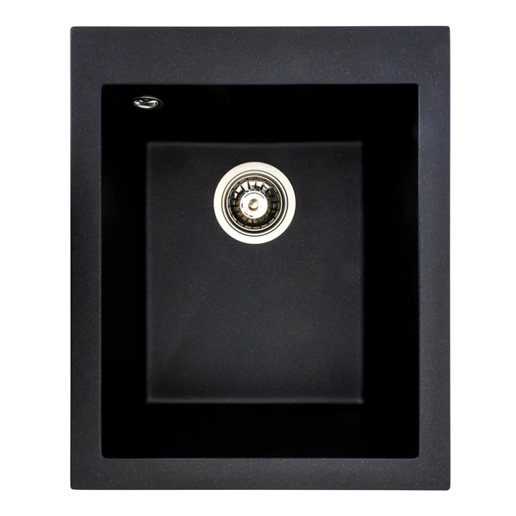 Мийка кухонна Platinum 4150 SOKIL граніт, чорний металік- Фото 1