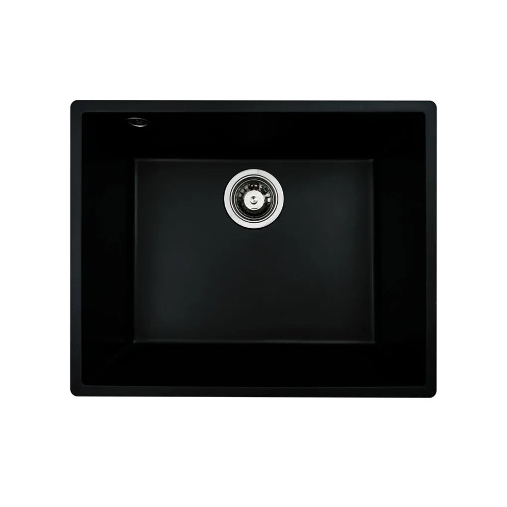Мийка кухонна Platinum 5444 OASIS граніт, чорний- Фото 1