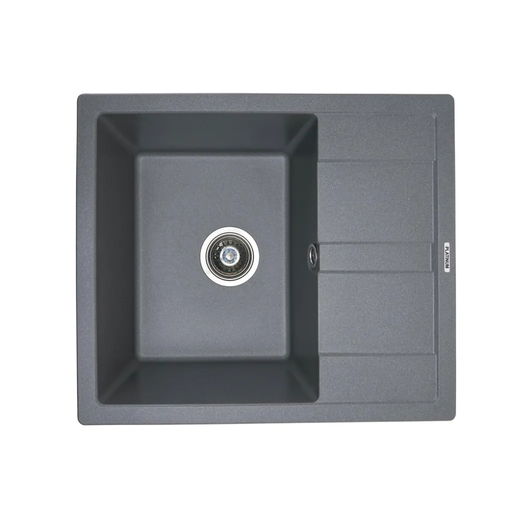 Мийка кухонна Platinum 5851 ARIA граніт, сірий мусон- Фото 1