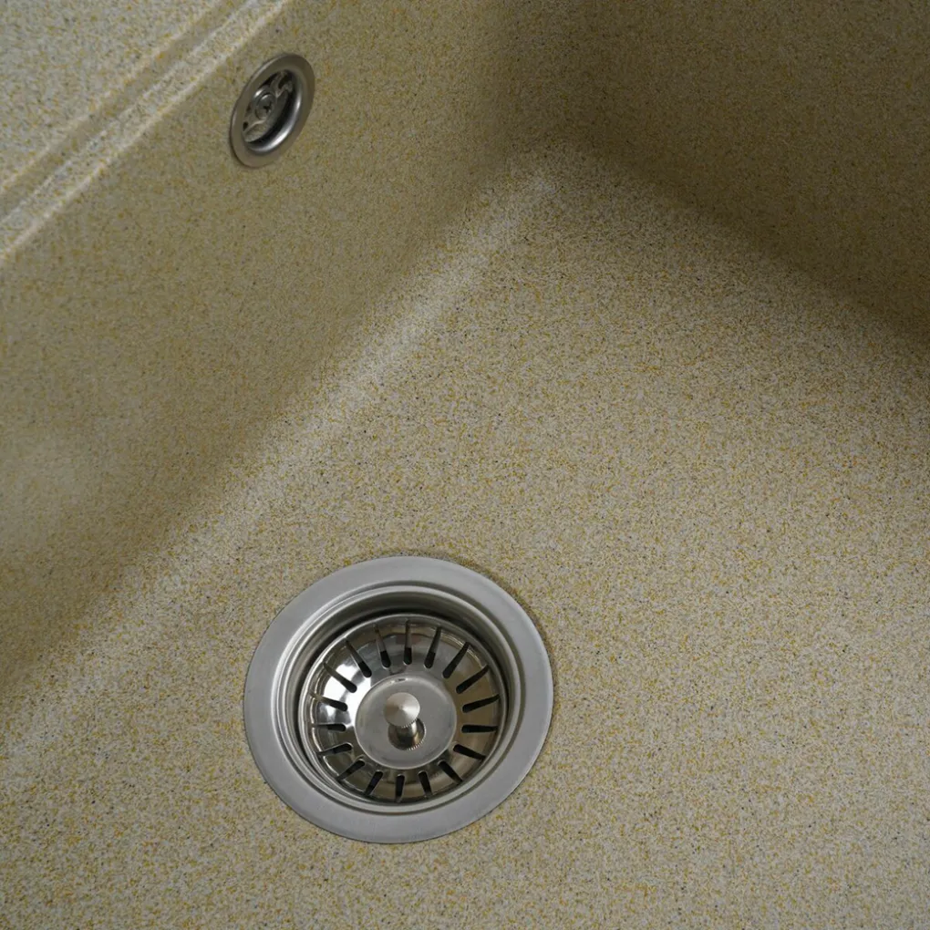 Мийка кухонна Platinum 5852 VESTA граніт, бежевий- Фото 4