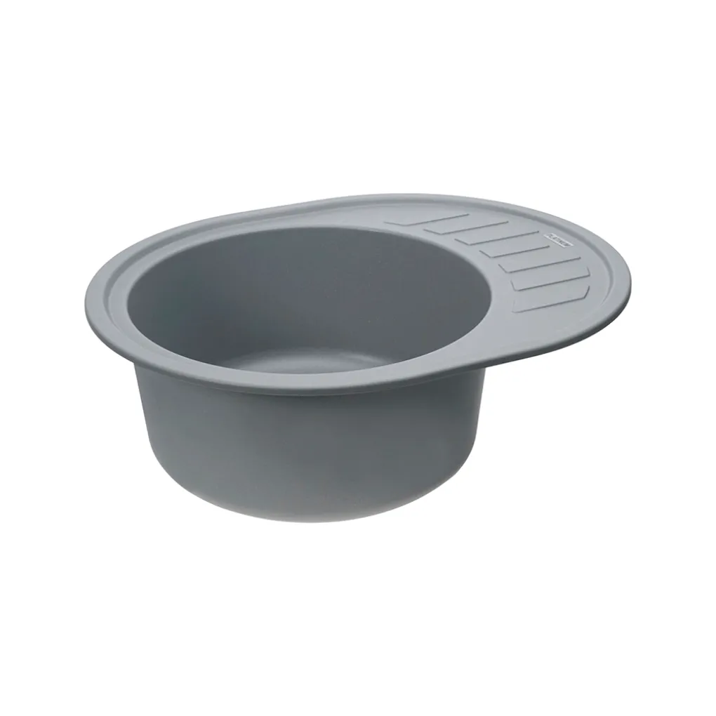 Мийка кухонна Platinum 6250 SOUL граніт, сірий металік- Фото 3