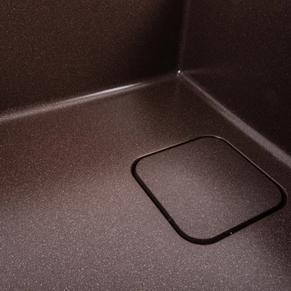 Мийка кухонна Platinum 7850 CUBE граніт, мокко- Фото 4