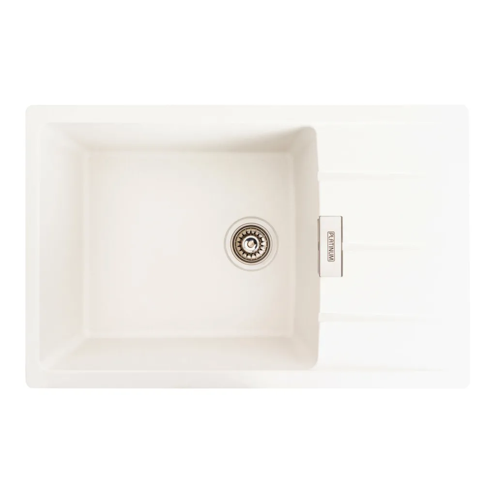 Мийка кухонна Platinum 7850 ROMA граніт, білосніжний- Фото 1