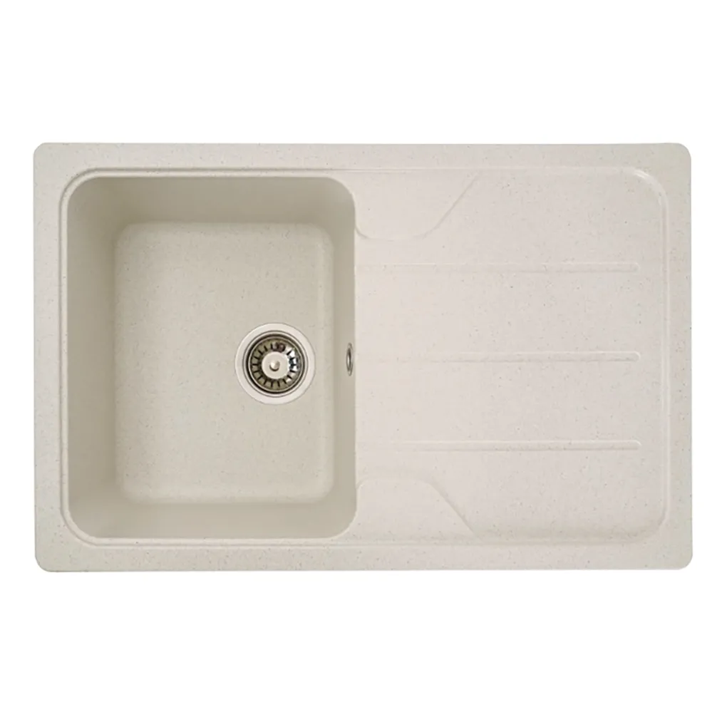 Мийка кухонна Platinum 7850 VERONA граніт, білий в крапку- Фото 1