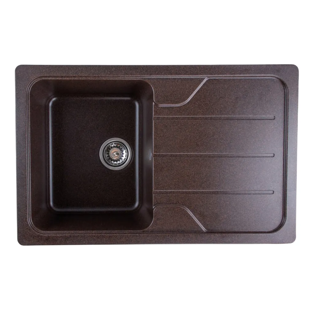 Мийка кухонна Platinum 7850 VERONA граніт, шоколад- Фото 1