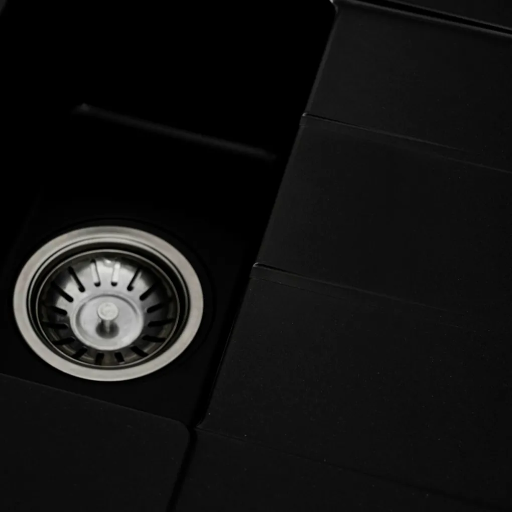 Мойка кухонная Platinum 7850W TOSKANA гранит, черный- Фото 4
