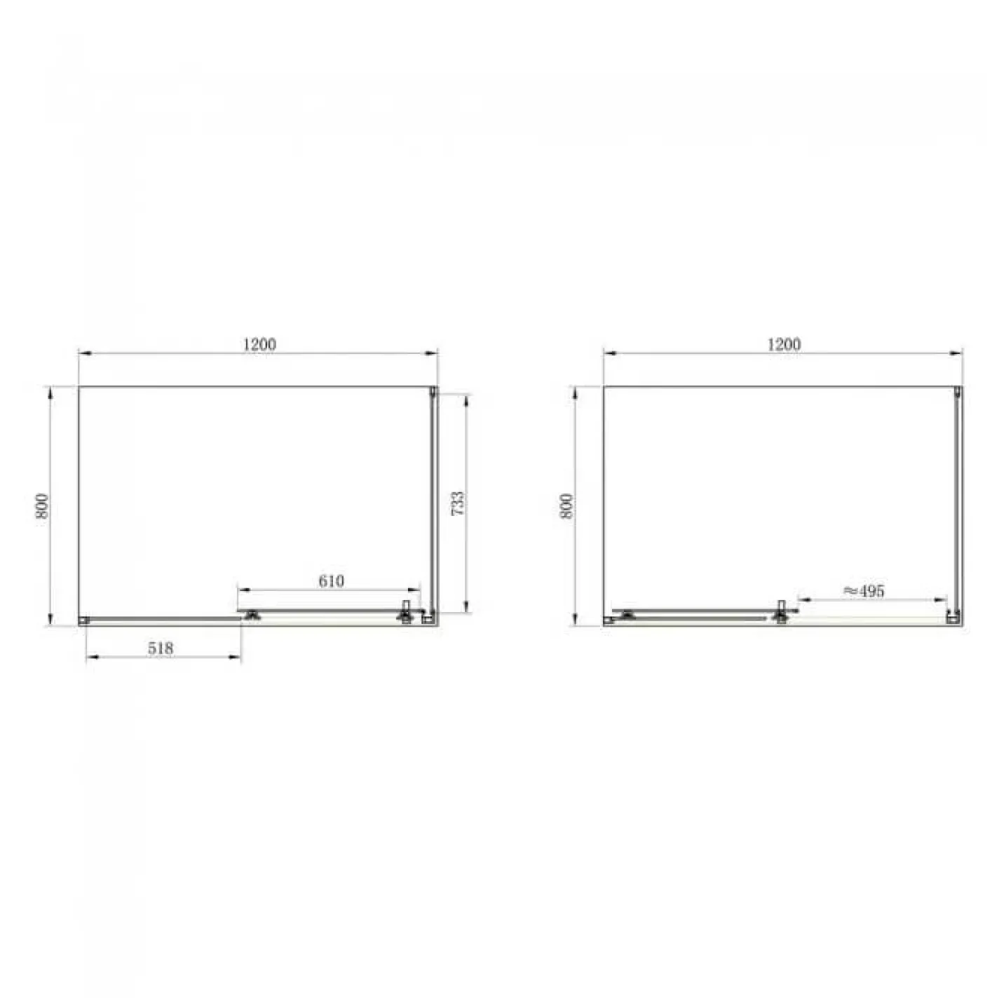 Душевая кабина Primera Frame 120x80 хром/прозрачное стекло (SHRC55126) - Фото 1