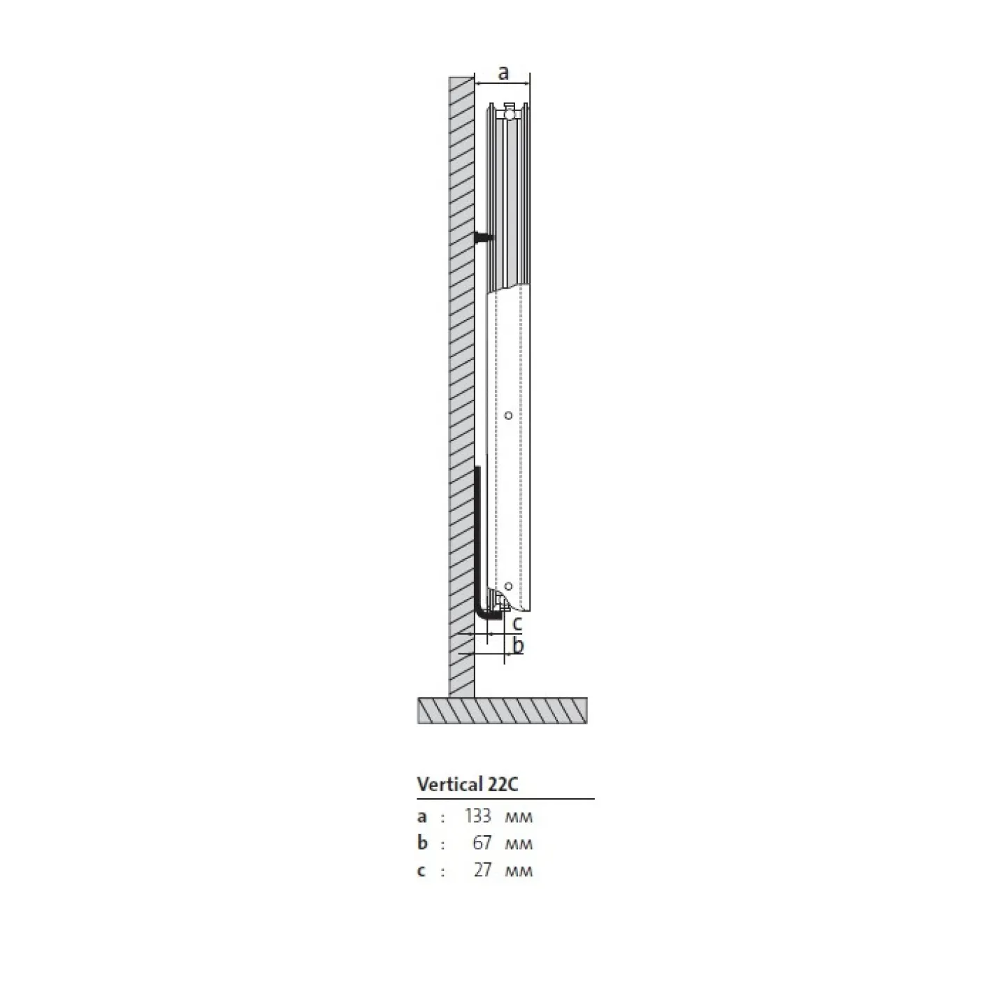 Трубчатый радиатор Purmo Vertical VR 22C 1800х600 (F252218006011300) - Фото 2