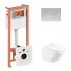 Інсталяція для унітазу 3 в 1 Qtap Nest + унітаз з сидінням, з панеллю змиву (QT044RO36910)- Фото 1
