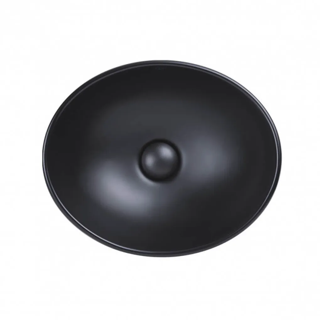 Раковина накладная QTap Dove Matt black с донным клапаном (QT063078MBMB)- Фото 1