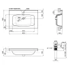 Раковина накладная QTap Albatross 5H White с донным клапаном (QT01115080HW)- Фото 2