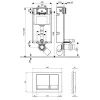 Инсталляция для унитаза 4 в 1 Qtap Nest ST с квадратной панелью смыва (QT0133M425M06029SAT)- Фото 2