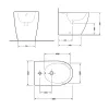 Биде напольное Qtap Scorpio Matt black (QT14441003CMB)- Фото 4
