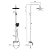 Душова система Qtap Slavonice, Gunmetal Black PVD (QTSLA110GMB45913)- Фото 2