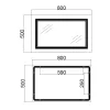 Дзеркало Qtap Cardinal 500х800, з LED-підсвічуванням та антизапотіванням (QT0478C5080)- Фото 2