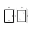 Зеркало Qtap Cardinal 650х900, с LED-подсветкой и антизапотеванием (QT0478C6590)- Фото 2