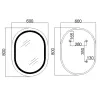 Дзеркало Qtap Gemini 600х800, з LED-підсвічуванням та антизапотіванням (QT2578R6080)- Фото 2