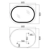 Дзеркало Qtap Gemini 650х900, з LED-підсвічуванням та антизапотіванням (QT2578R6590)- Фото 2