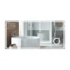 Дзеркало Qtap Stork 1400х700 з LED-підсвічуванням та цифровим годинником (QT1578142270140W)- Фото 1