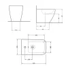 Напольное биде Qtap Crow White (QT05443370W)- Фото 4