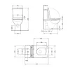 Унитаз-компакт Qtap Nando безободковый с сиденьем Soft-close QT12221222AW- Фото 4