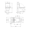 Унитаз-компакт Qtap Stork безободковый с сиденьем Soft-close QT15222178W- Фото 4