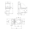 Унітаз підлоговий Qtap Dove безобідковий з сидінням Soft-close білий (QT06228380BW)- Фото 4