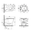 Унитаз напольный Qtap Swan безободковый с сиденьем Soft-close QT16223178W- Фото 4