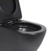 Унитаз подвесной Qtap Robin New безободковый с сиденьем Soft-close черный матовый (QT13332381АSMB)- Фото 2