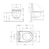 Унитаз подвесной Qtap Swan безободковый с сиденьем Soft-close QT16335178W- Фото 4