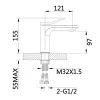 Смеситель для раковины Qtap Presto Graphite (QTPRE270GRP45581)- Фото 4