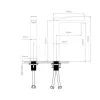Смеситель для раковины Qtap Slavonice высокий Gunmetal Black (QTSLA269GMB45925)- Фото 4