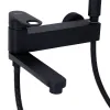 Змішувач для ванни Qtap Jay з душовим гарнітуром Black Matt (QTJAY260BLM45548)- Фото 3
