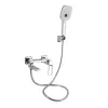 Змішувач для ванни Qtap Gemini Loopi з душовим гарнітуром хром (QTGEM260CRM45701)- Фото 1