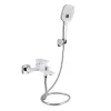 Змішувач для ванни Qtap Gemini з душовим гарнітуром хром/білий (QTGEM259CRW45683)- Фото 1