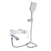 Смеситель для ванны Qtap Swan Cascada с душевым гарнитуром хром/белый (QTSWA260CRW45569)- Фото 1