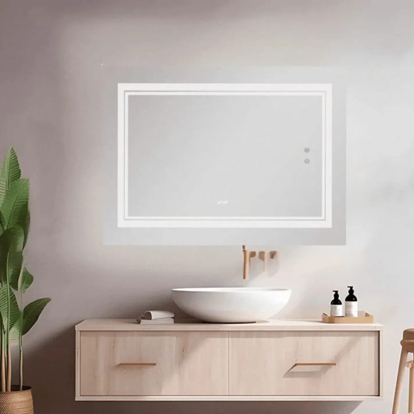 Дзеркало Qtap Cardinal 1000х700, з LED-підсвічуванням та антизапотіванням (QT0478C10070) - Фото 3