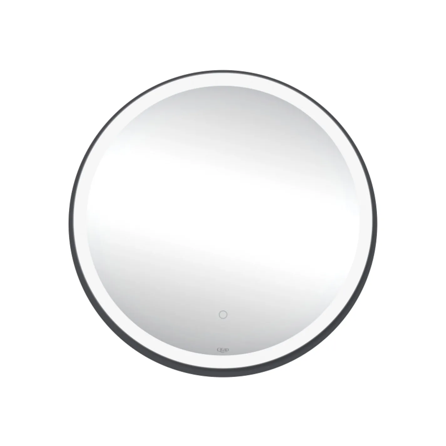 Дзеркало Qtap Robin R600, з LED-підсвічуванням та антизапотіванням, чорний (QT13786501B) - Фото 1