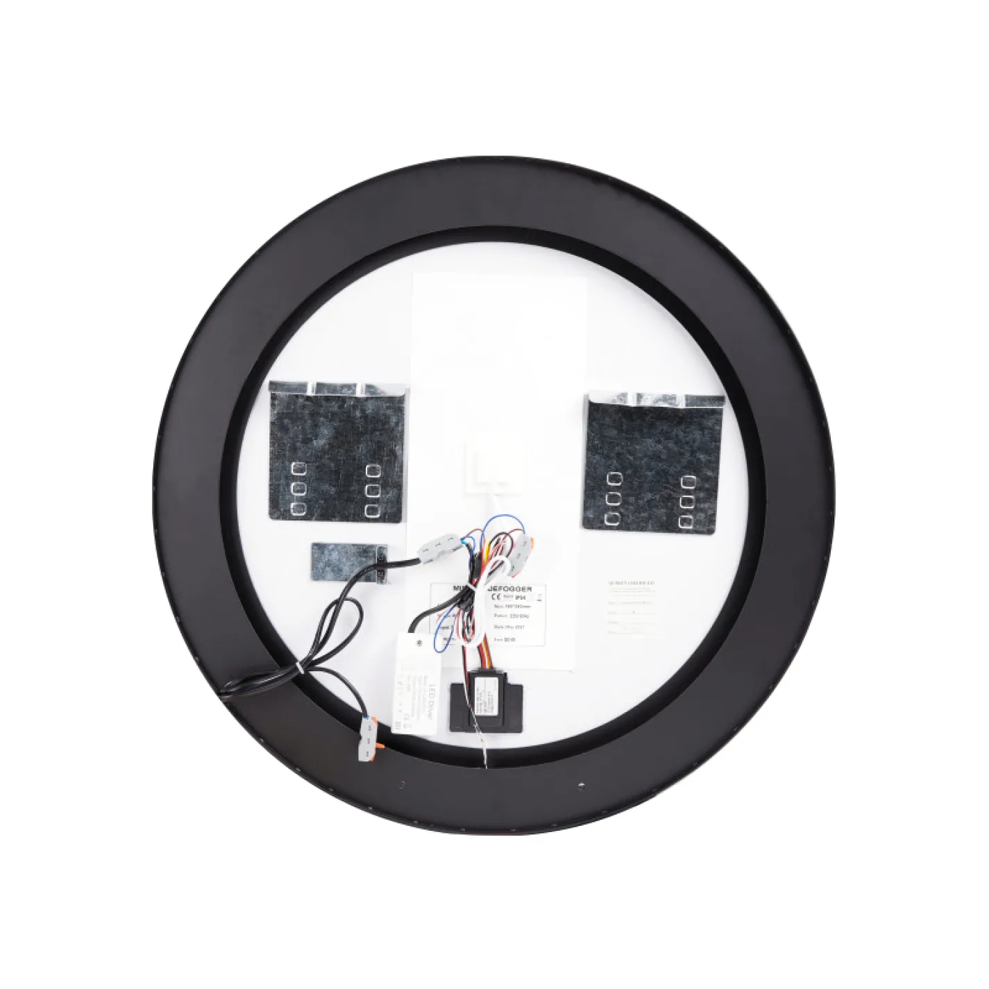 Дзеркало Qtap Robin R600, з LED-підсвічуванням та антизапотіванням, чорний (QT13786501B) - Фото 3
