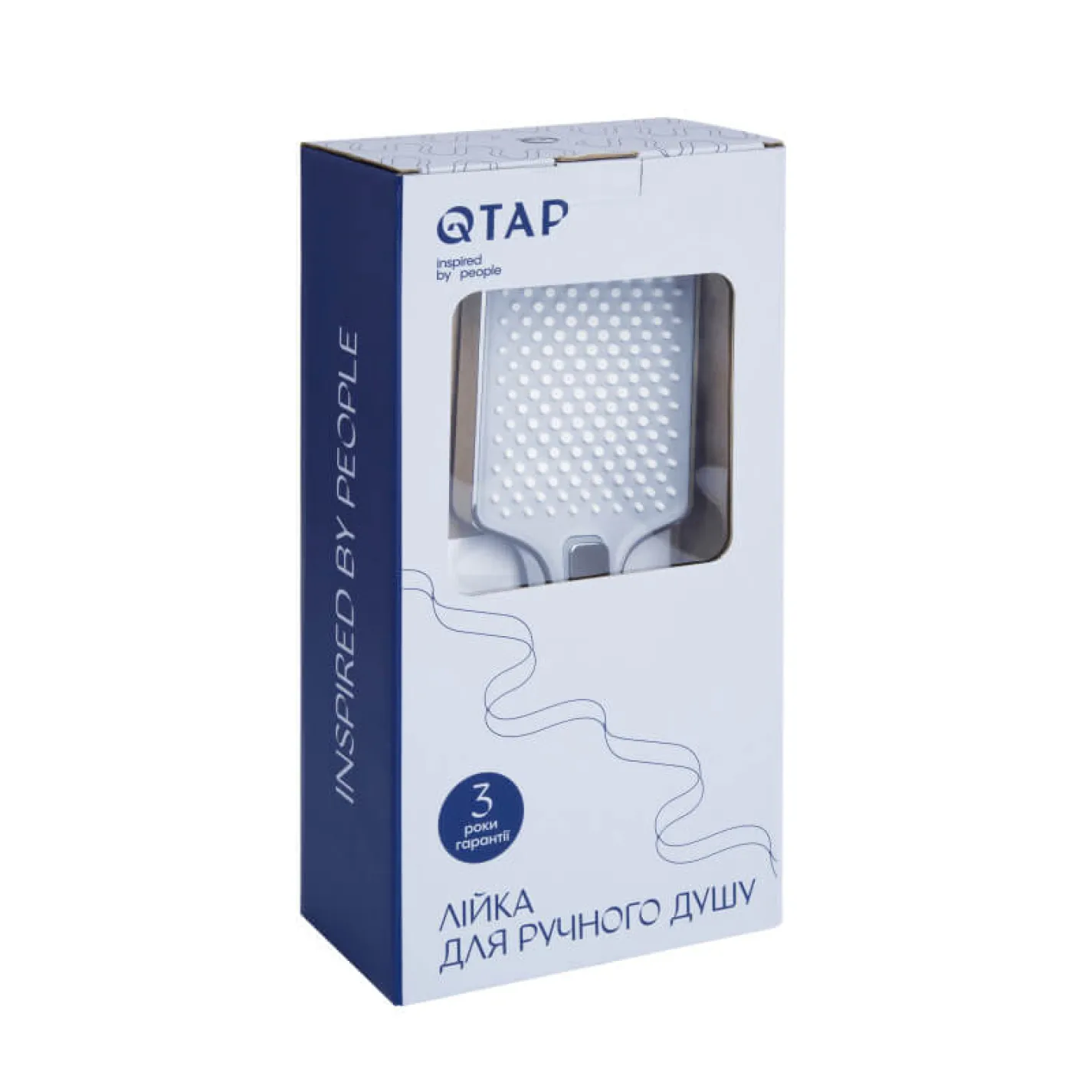 Лійка для ручного душу Qtap Rucni 140x95 Chrome - Фото 2
