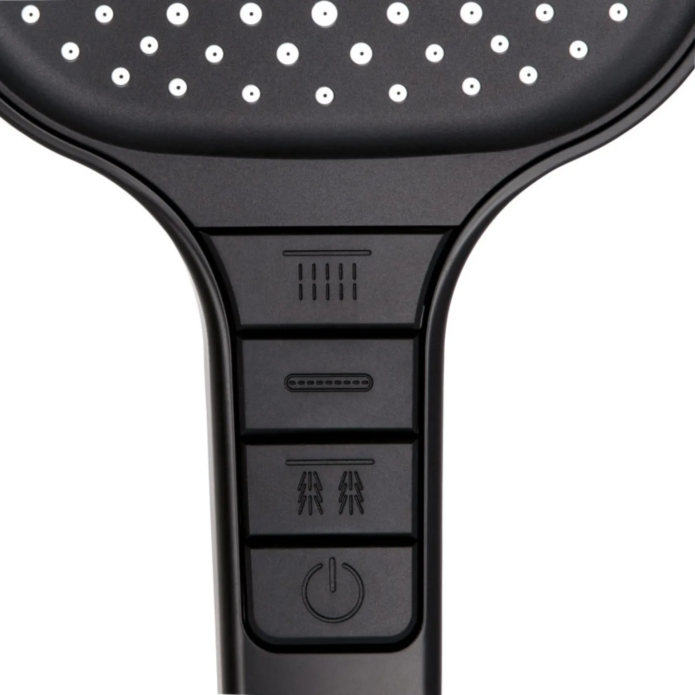 Лейка для ручного душа Qtap Rucni 130x130 мм черная матовая (QTRUC125BLM45957) - Фото 1