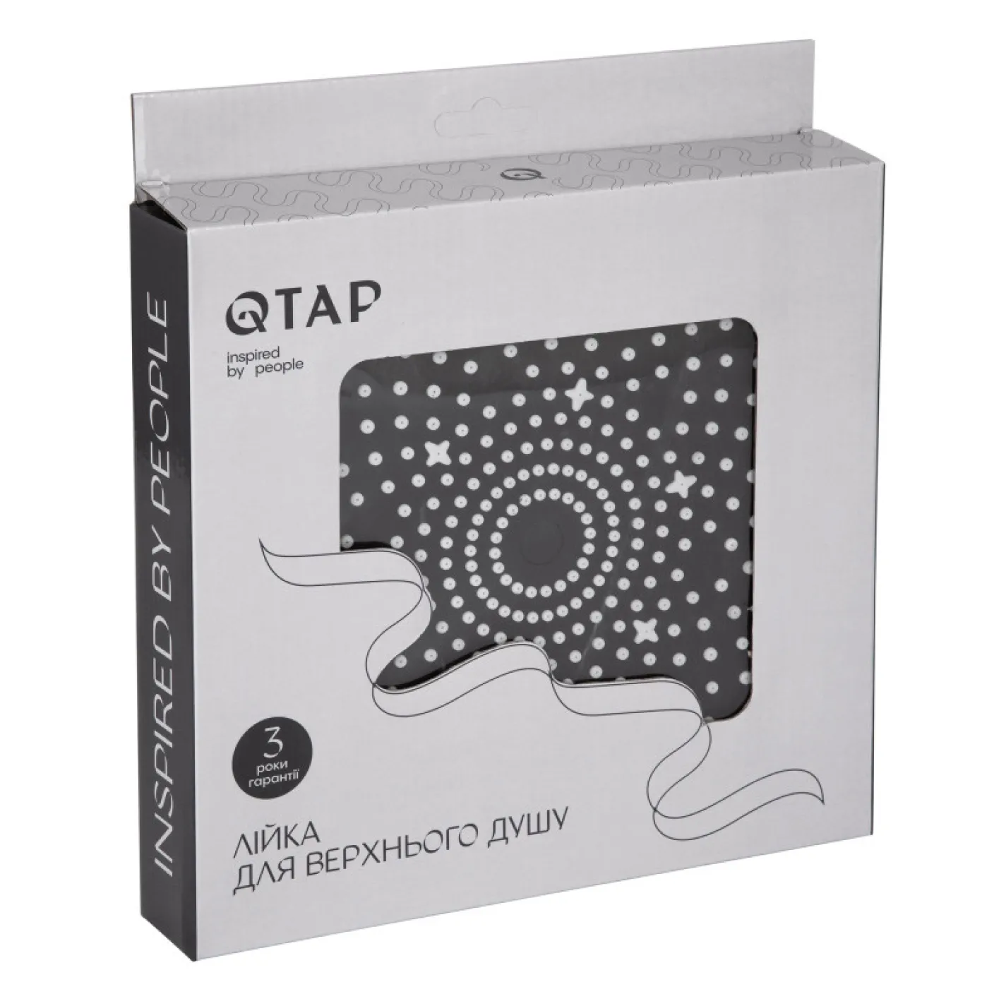 Лейка для верхнего душа Qtap Hlavova D 230 мм черная матовая (QTHLA107BLM45788) - Фото 3