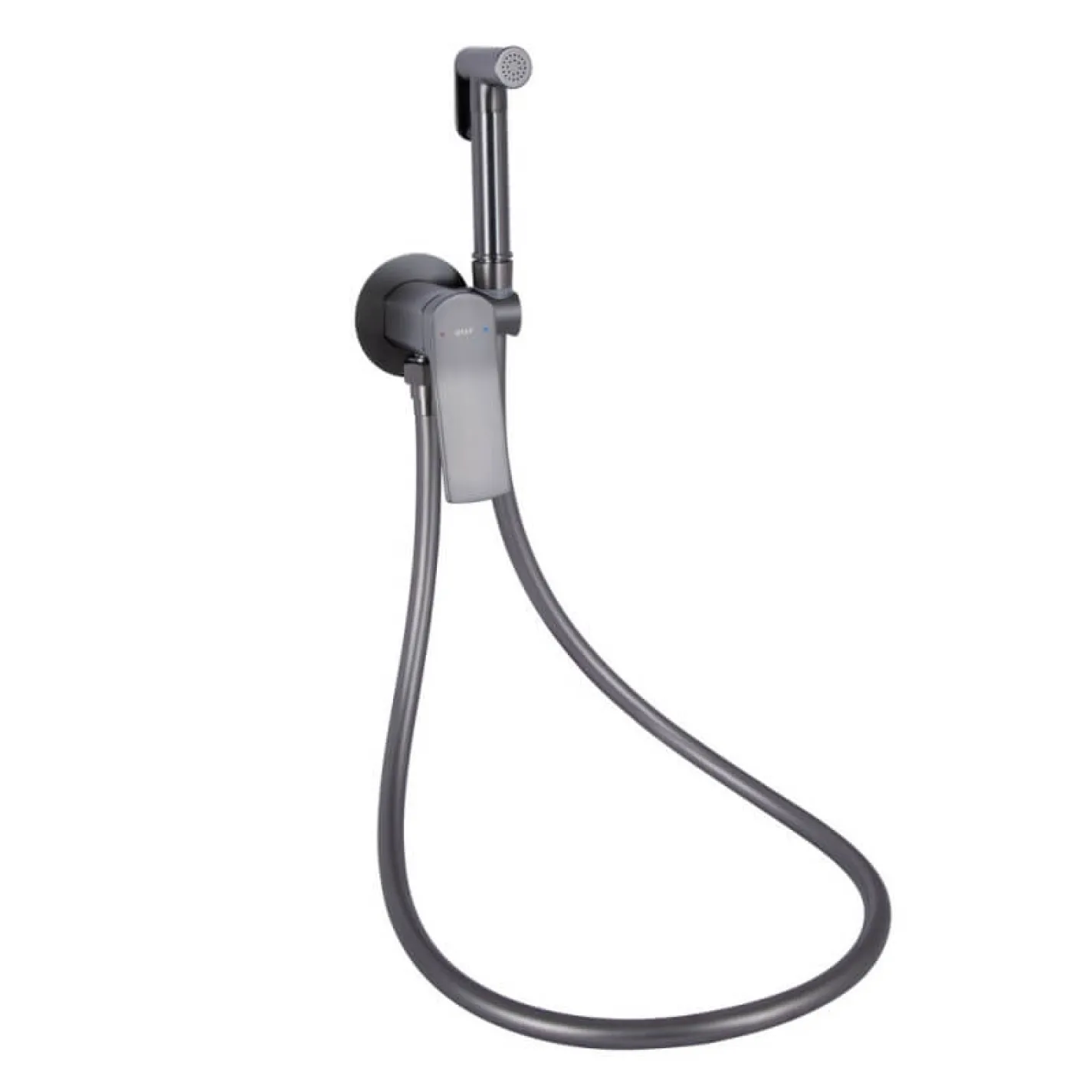 Набор для гігієнічного душу Qtap Slavonice округлий QTSLA262GMB45916 Gunmetal Black PVD - Фото 2