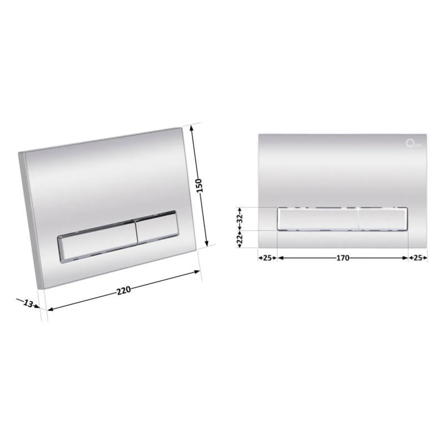 Панель смыва для унитаза Qtap Nest QT0111M08381CRM - Фото 3