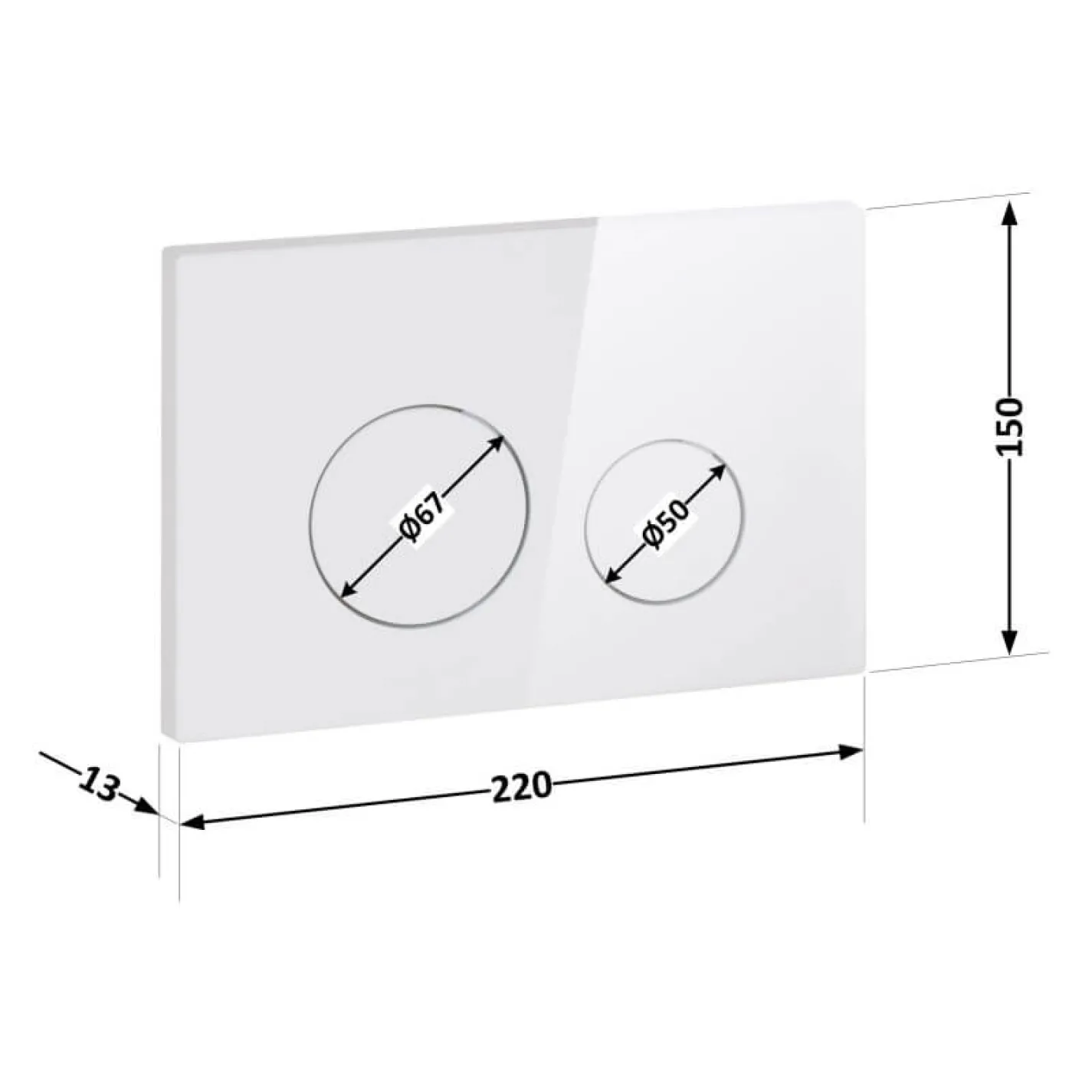 Панель смыва для унитаза Qtap Nest QT0111M11110W - Фото 3