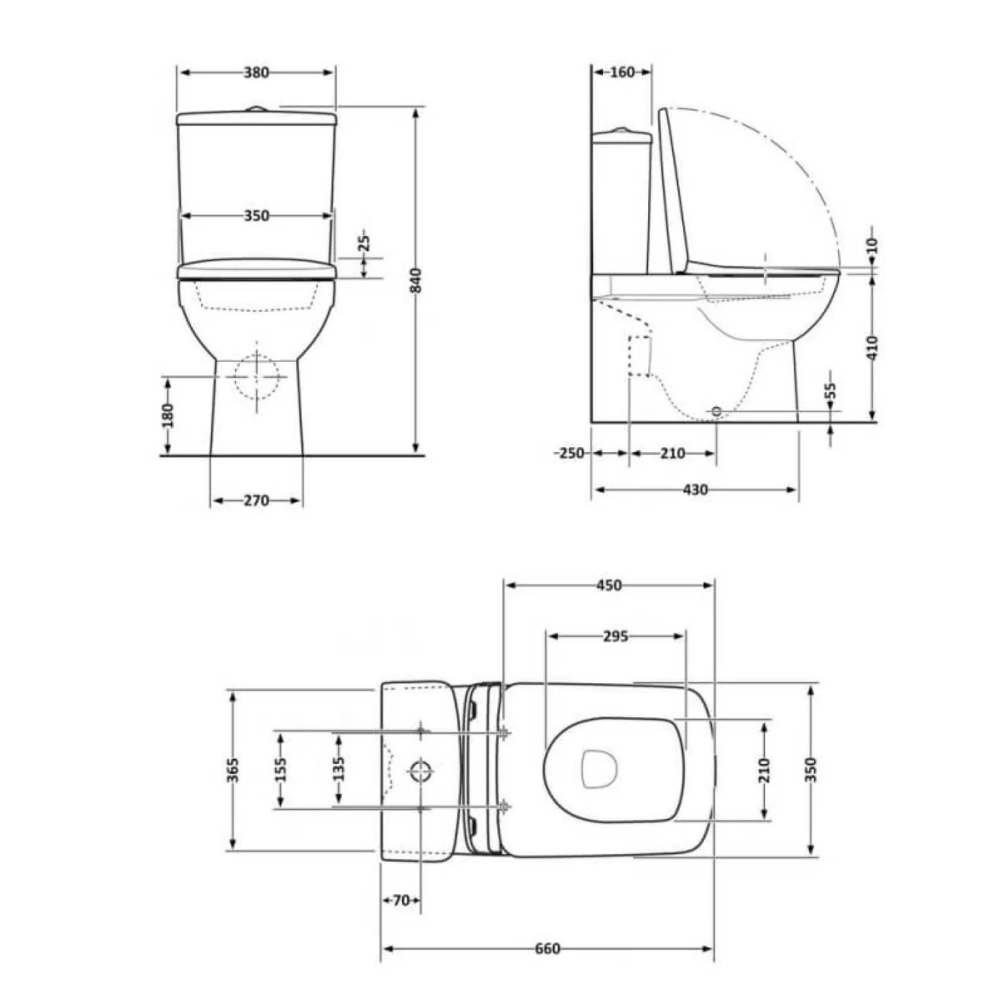 Унитаз-компакт Qtap Kalao безободковый с сиденьем Soft-close QT08221213AW - Фото 3