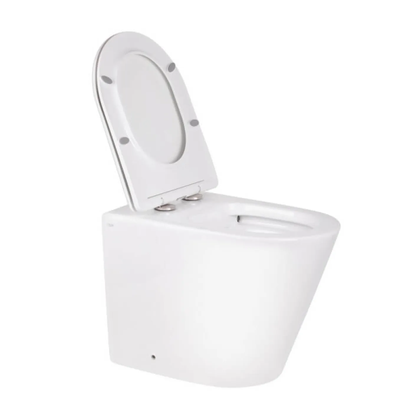 Унитаз напольный Qtap Swan безободковый с сиденьем Soft-close QT16223178W - Фото 1